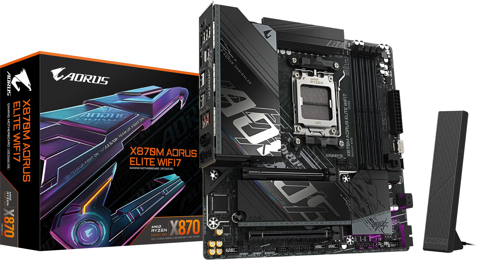 Imagen del Gigabyte X870M AORUS ELITE WIFI7 AM5 X870