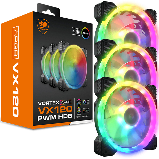 COUGAR Vortex Vx, Color 120mm ARGB [3x]