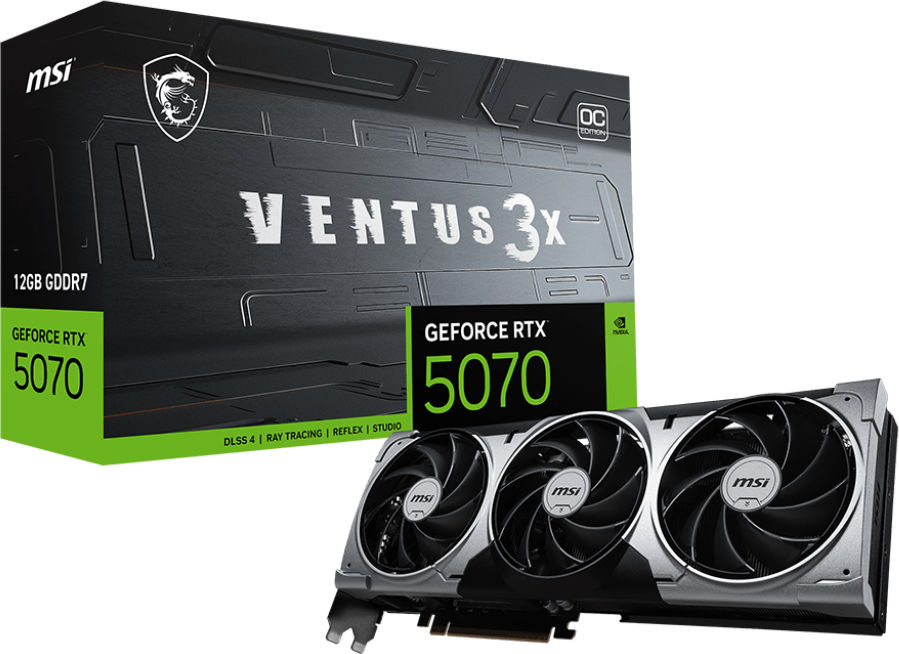 Imagen del MSI Geforce RTX 5070 12G Ventus OC [G5070-12V3C]