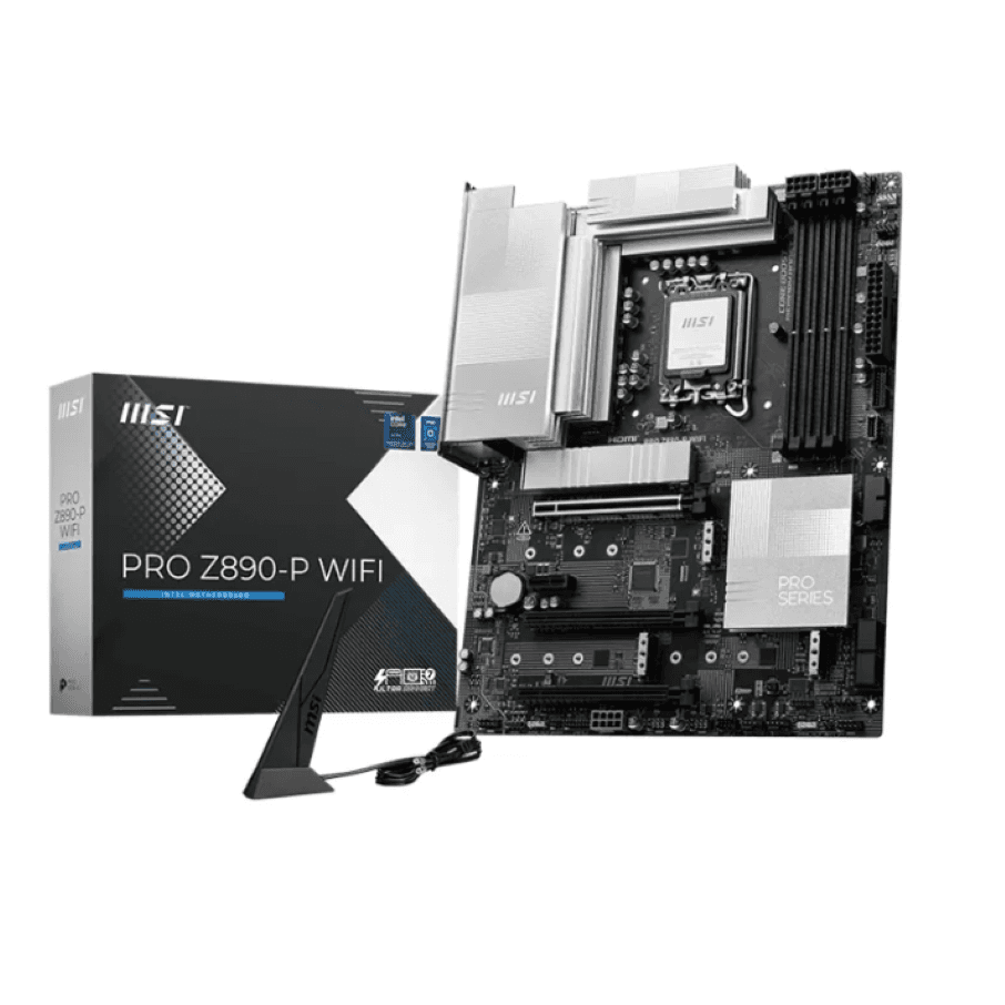 MSI M/B LGA s1851 (Intel) - MSI PRO Z890-P - 4x - 4x M.2 - Wi-Fi 7 - USB-C/DisplayPort/HDMI - ATX LGA1851 Z890