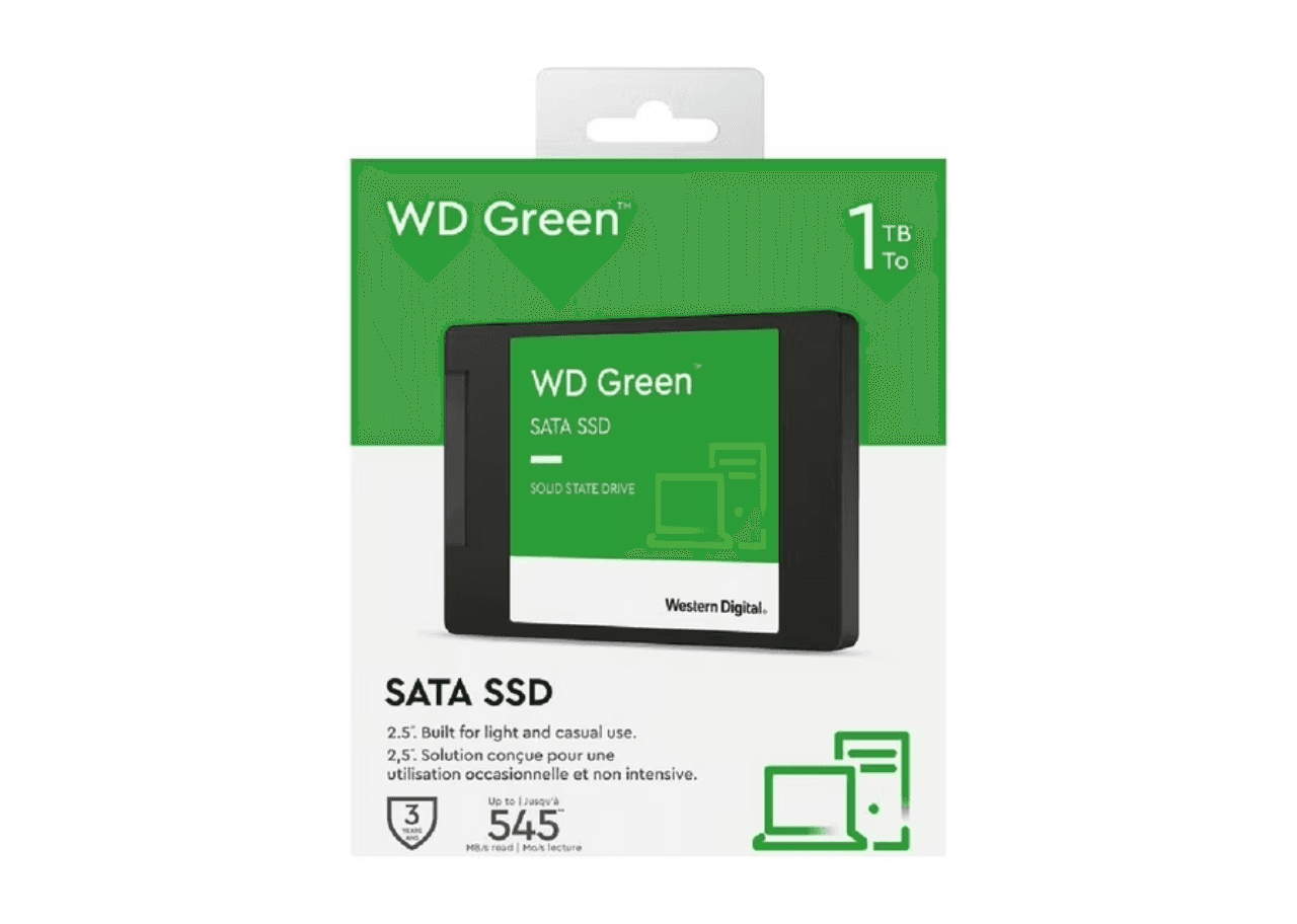 Western Digital Almacenamiento SSD 1 TB | 2.5″ SATA III | Western Digital Green 1TB SATA III