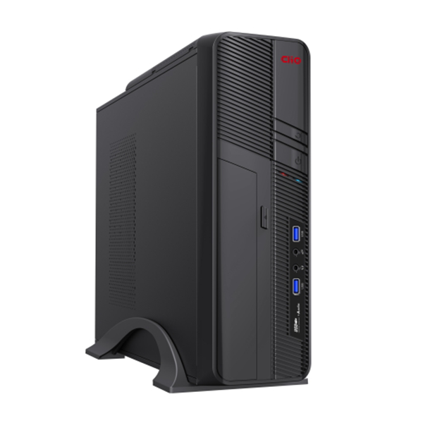 CLIO Gabinete M-ATX e ITX Slim 2 USB Fuente 500W Micro ATX